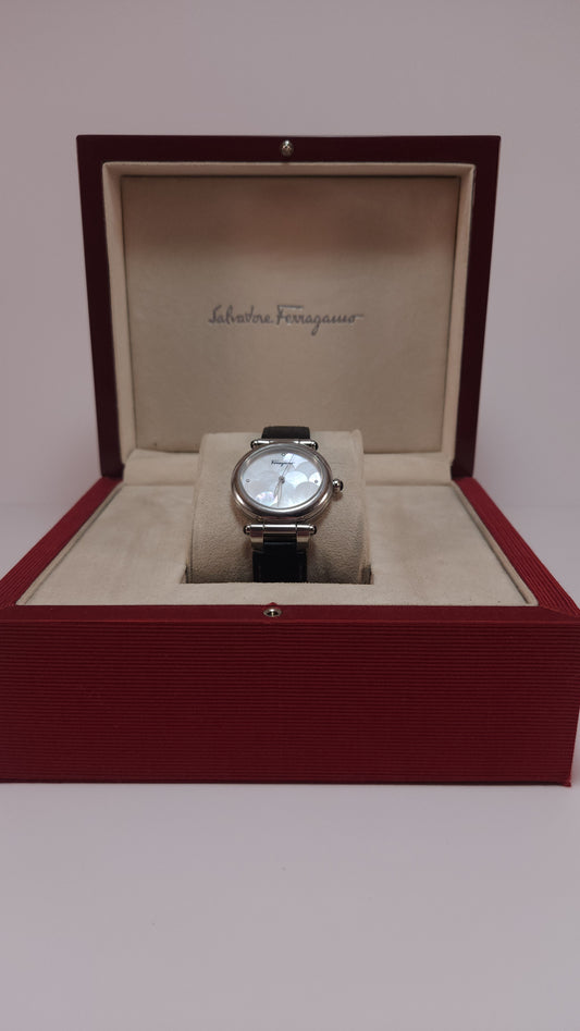 Reloj Salvatore Ferragamo Firenze Vintange - Correa de Piel- Mujer