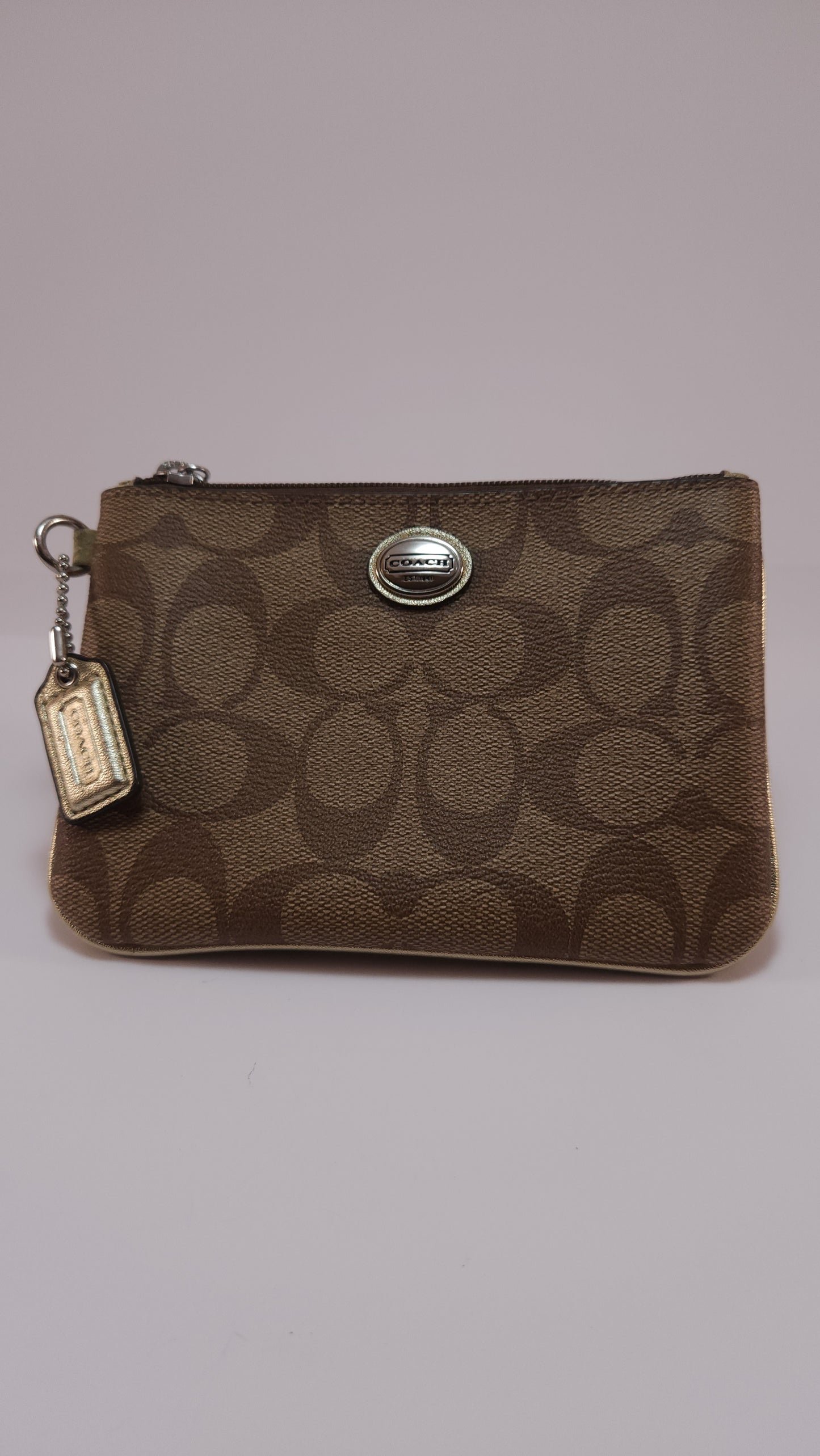 Bolso de Mano Coach Café con Monograma