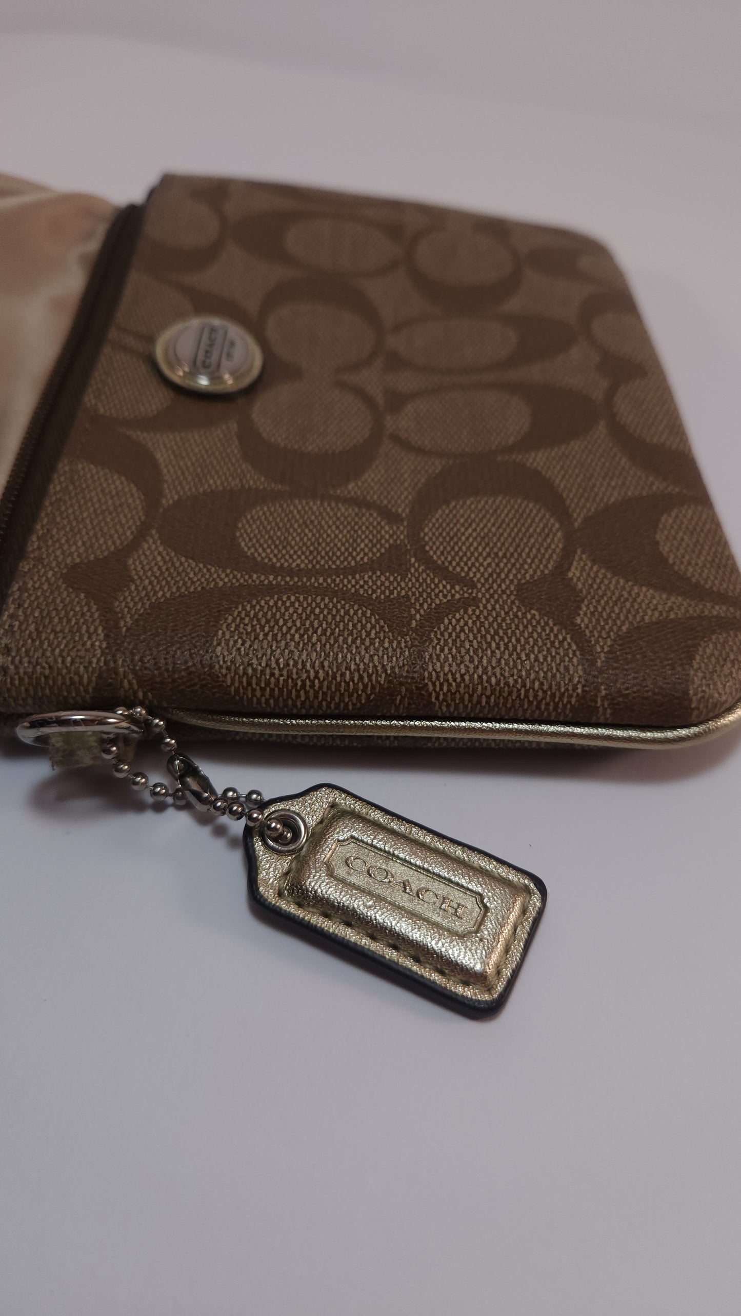 Bolso de Mano Coach Café con Monograma