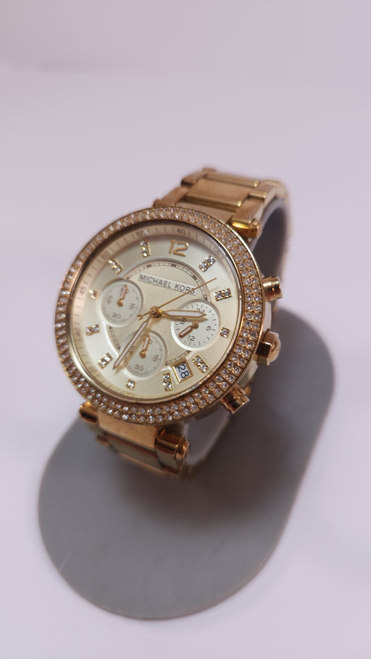 Reloj Michael Kors Dorado con Cristales