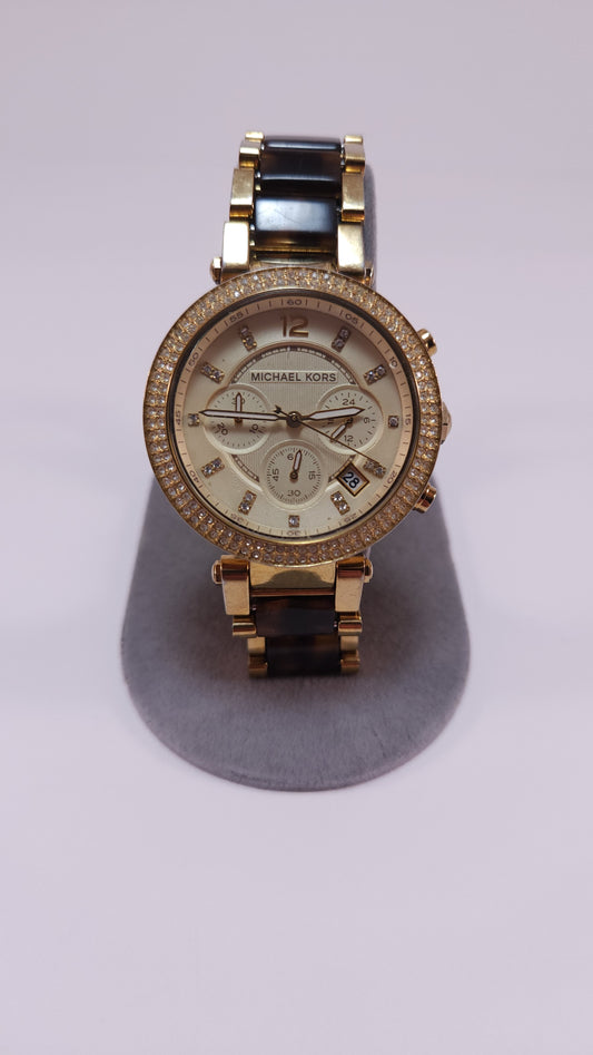 Reloj Michael Kors Dorado con Cafe