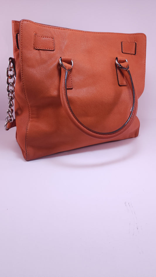 Bolsa Satchel Estructurada Michael Kors Naranja