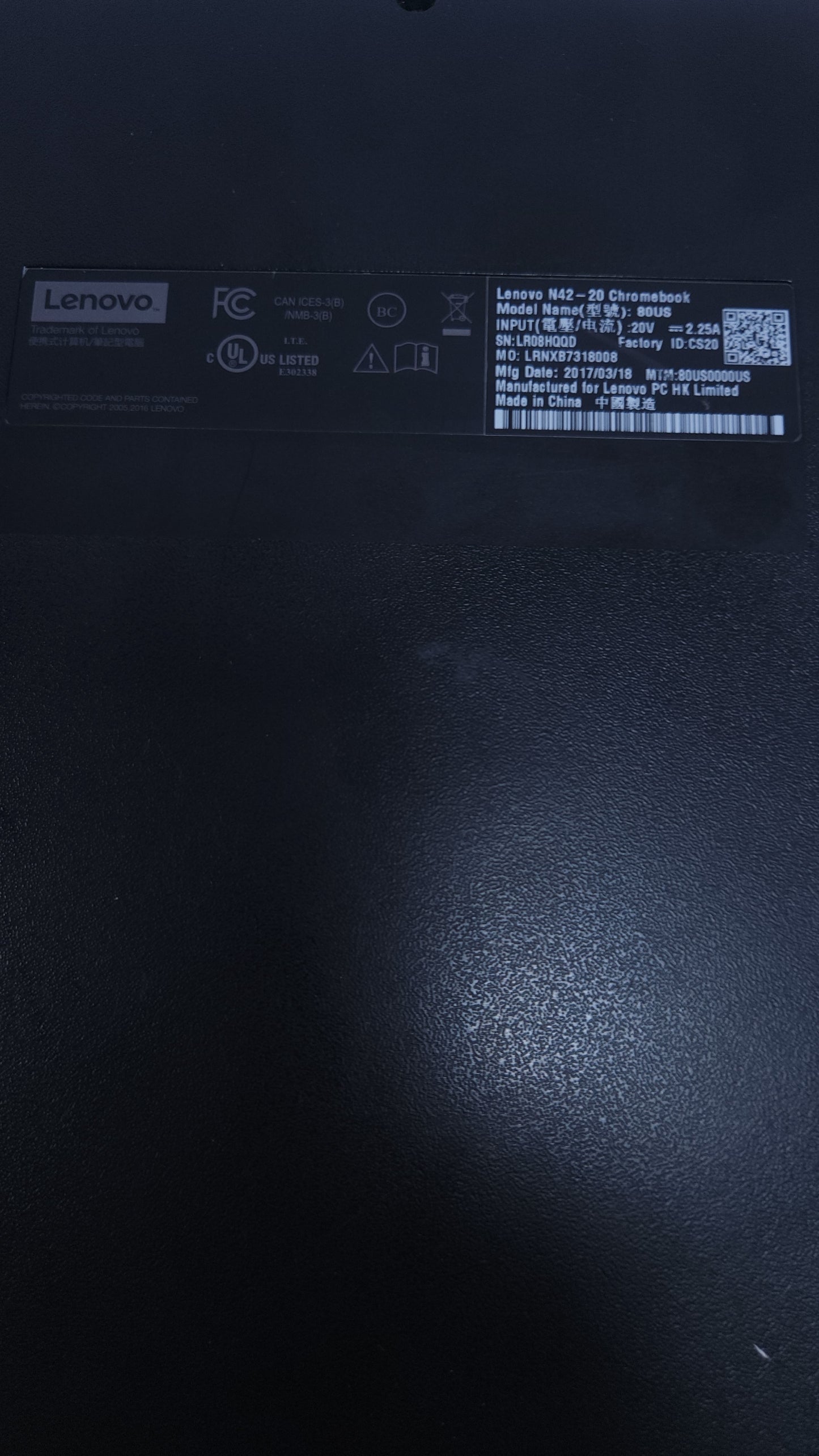 Laptop Lenovo N42-20 Chromebook 14– Intel Celeron Chrome OS