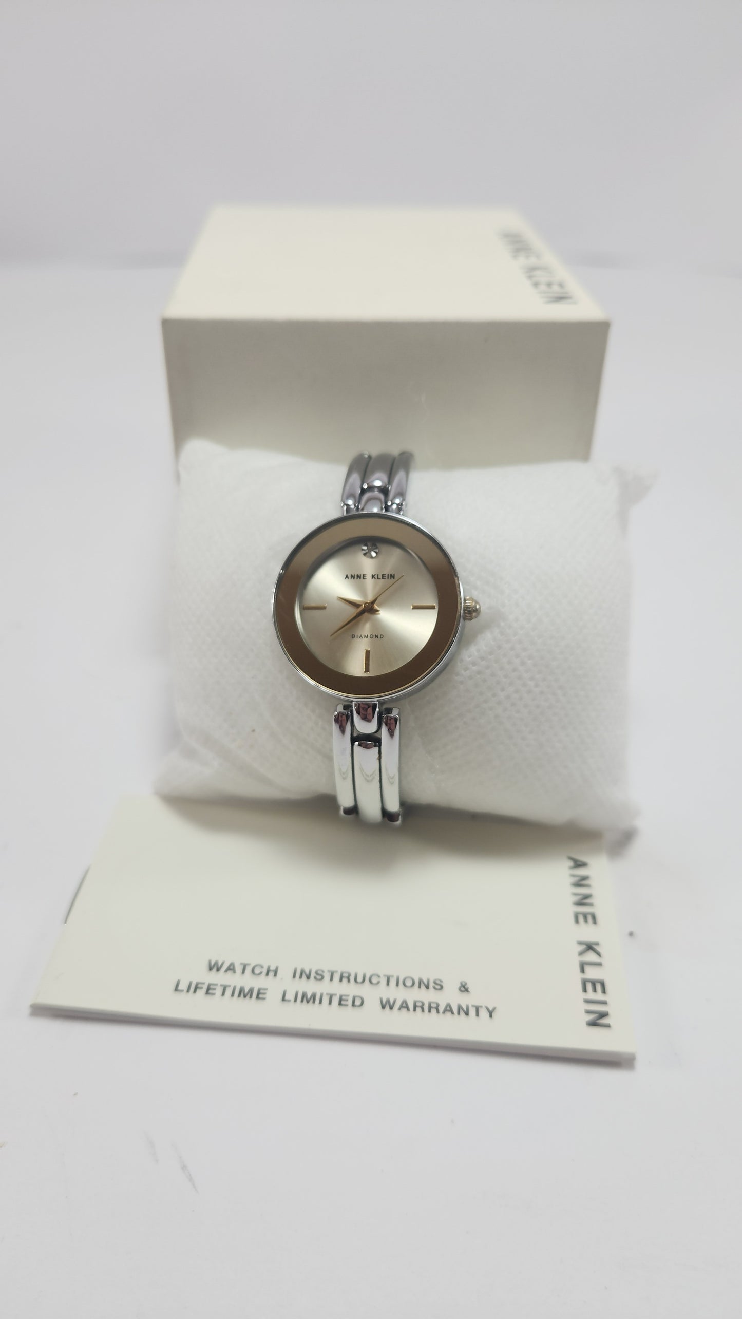Anne Klein Diamond Silver-Tone Elegance
