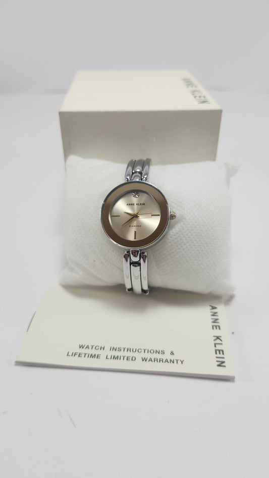 Anne Klein Diamond Silver-Tone Elegance