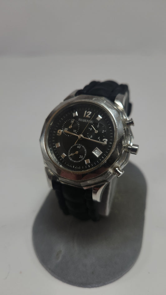 Reloj Swarovski Chronograph Black Dial – Swiss Made