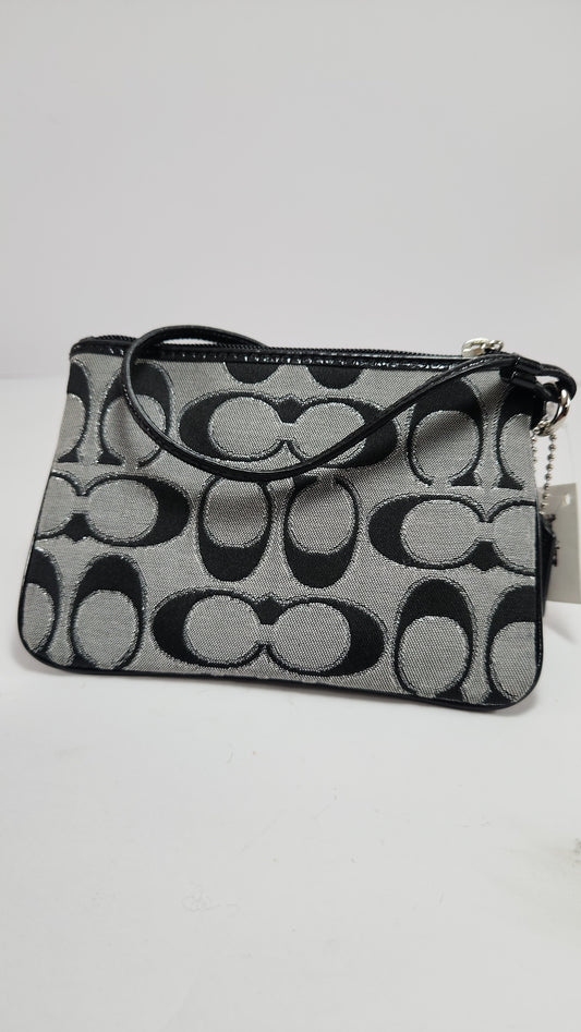 Coach Signature Jacquard Mini Wristlet