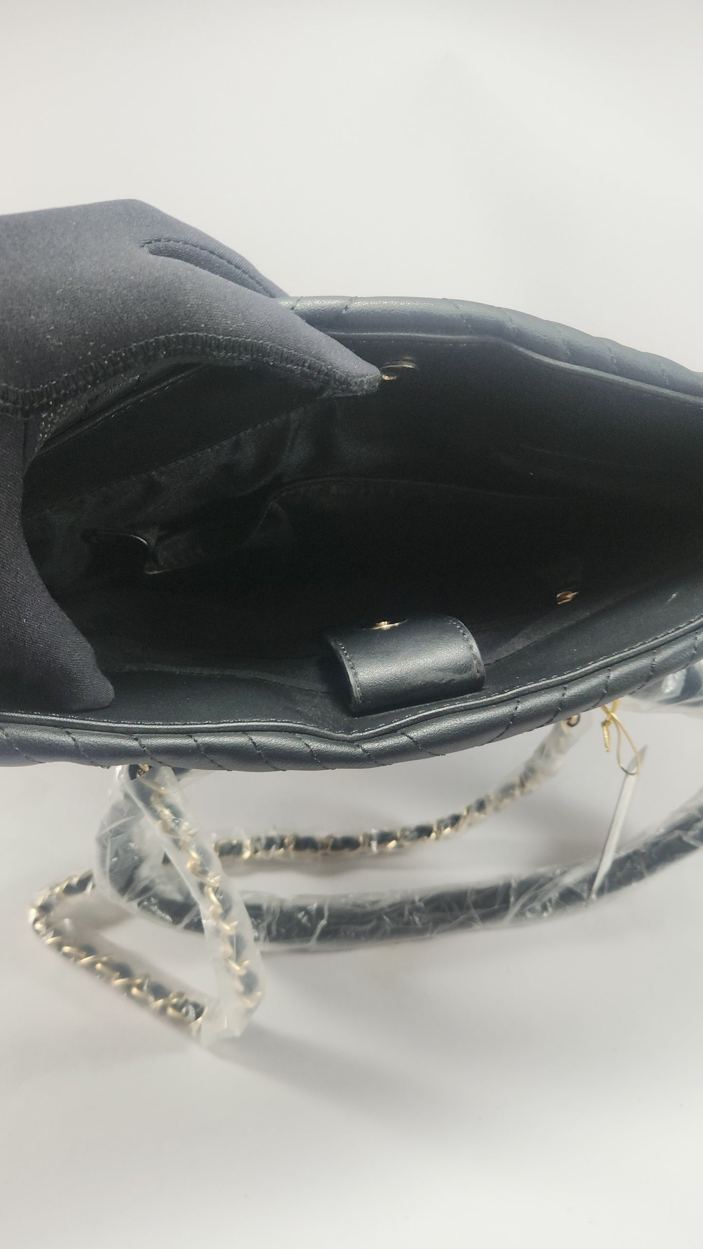 Bebe Samara Quilted Black Tote Bag