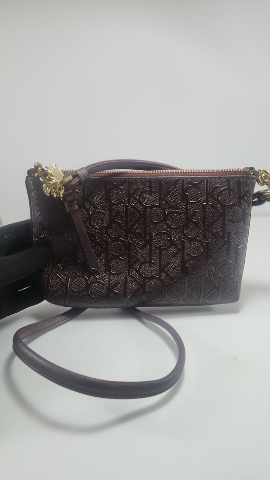 Calvin Klein Burgundy Crossbody