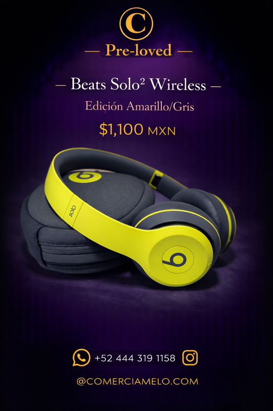 Beats Solo 2 Wireless – Color Amarillo/Gris