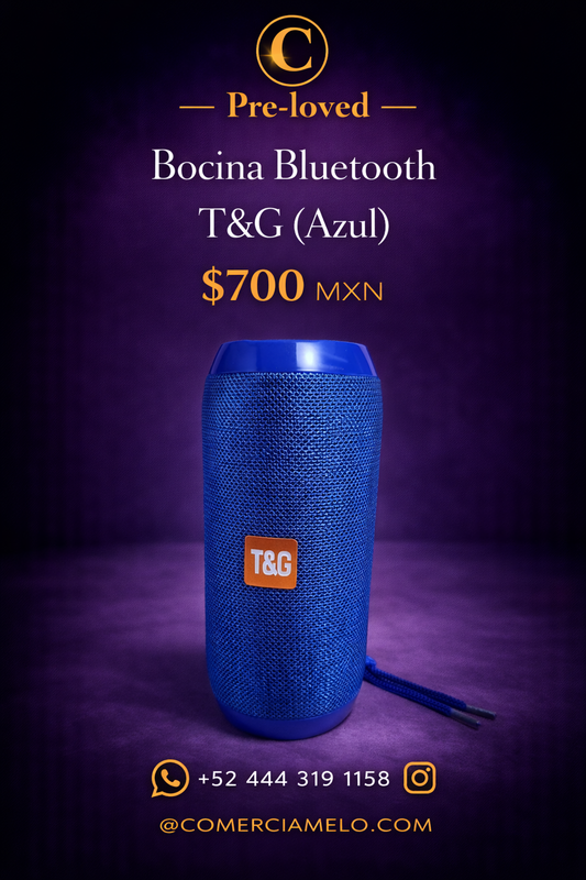 Bocina Bluetooth T&G (azul)