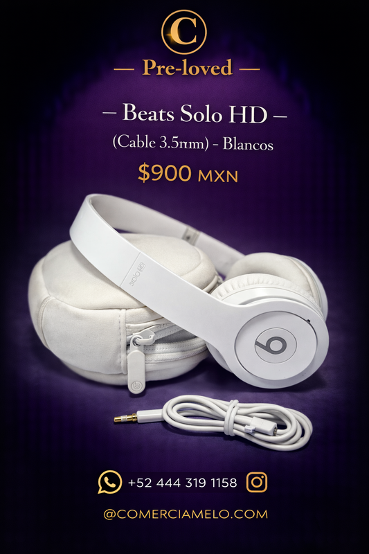 Beats Solo HD – Blancos (Cable)