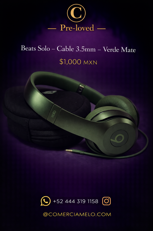 Beats Solo – Cable 3.5mm– Verde Mate