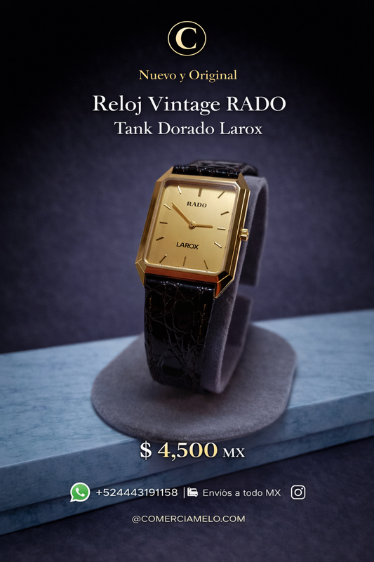 Reloj Vintage RADO Tank Dorado Larox