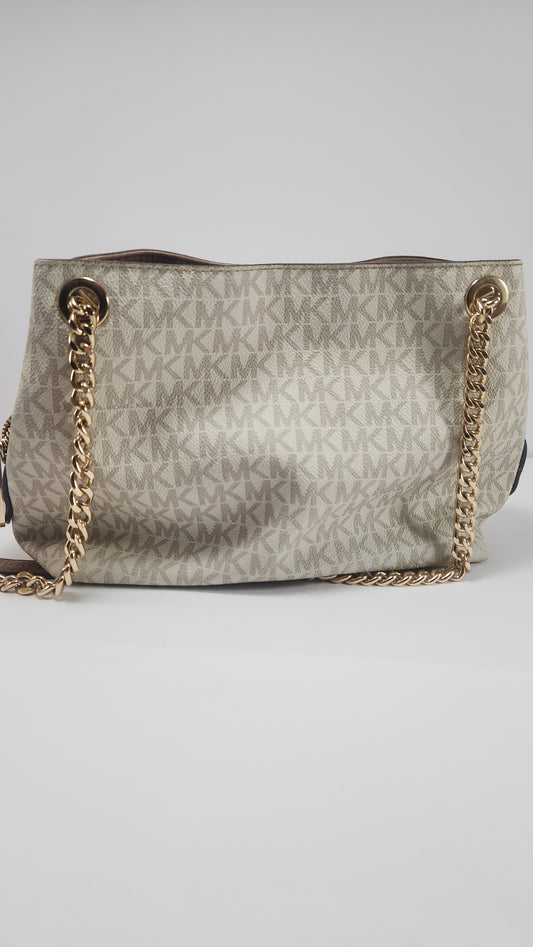 Bolsa Michael Kors Monograma Beige
