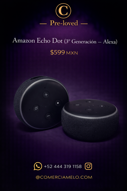 AMAZON ECHO DOT (3° GENERACIÓN — Alexa)