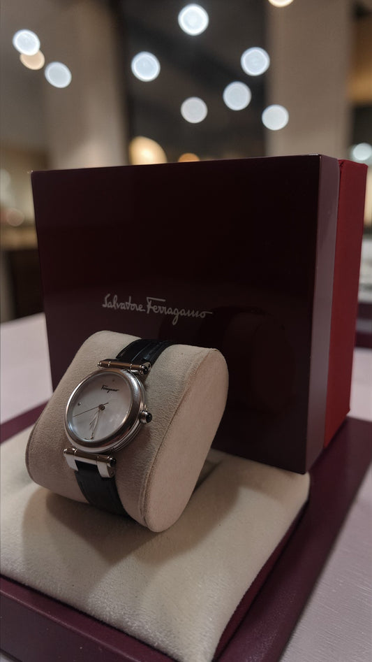 Reloj Salvatore Ferragamo Firenze Vintange - Correa de Piel- Mujer