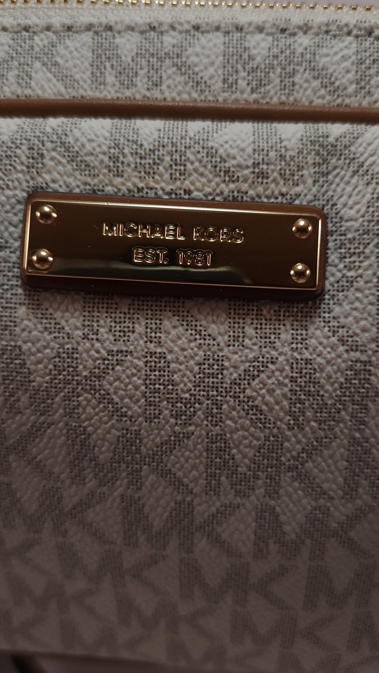 Michael Kors Bolso Cruzado Vanilla Monograma - Nuevo y Original