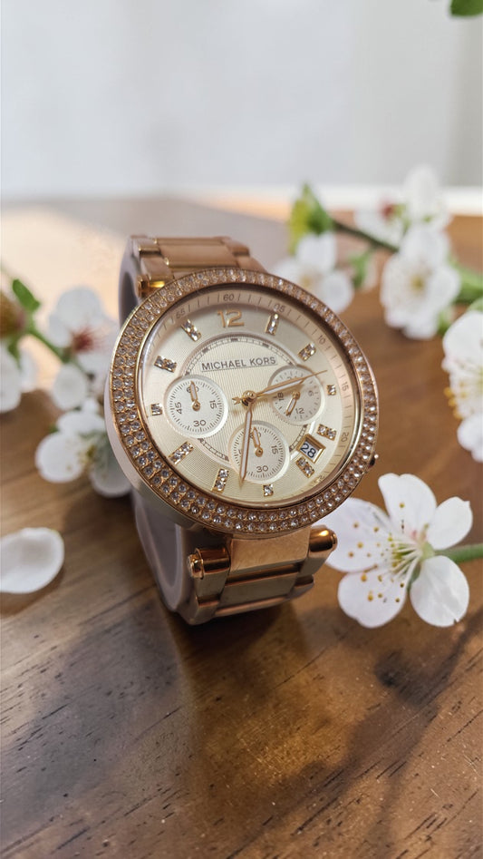 Reloj Michael Kors Dorado con Cristales