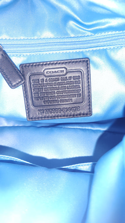 Bolsa Coach Monograma Rayas Blanco y Negro – Nueva con Certificado de Autenticidad