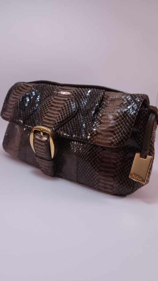 Bolsa de Mano Furla Estilo Pitón