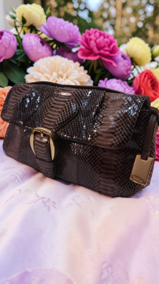 Bolsa de Mano Furla Estilo Pitón