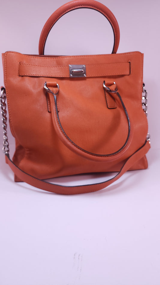 Bolsa Satchel Estructurada Michael Kors Naranja