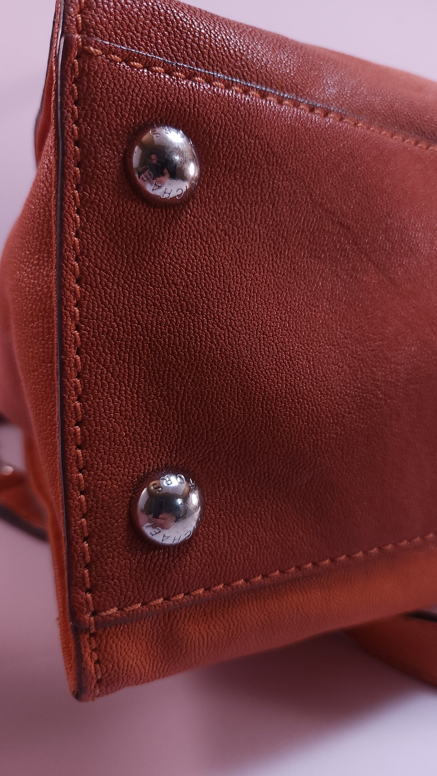 Bolsa Satchel Estructurada Michael Kors Naranja