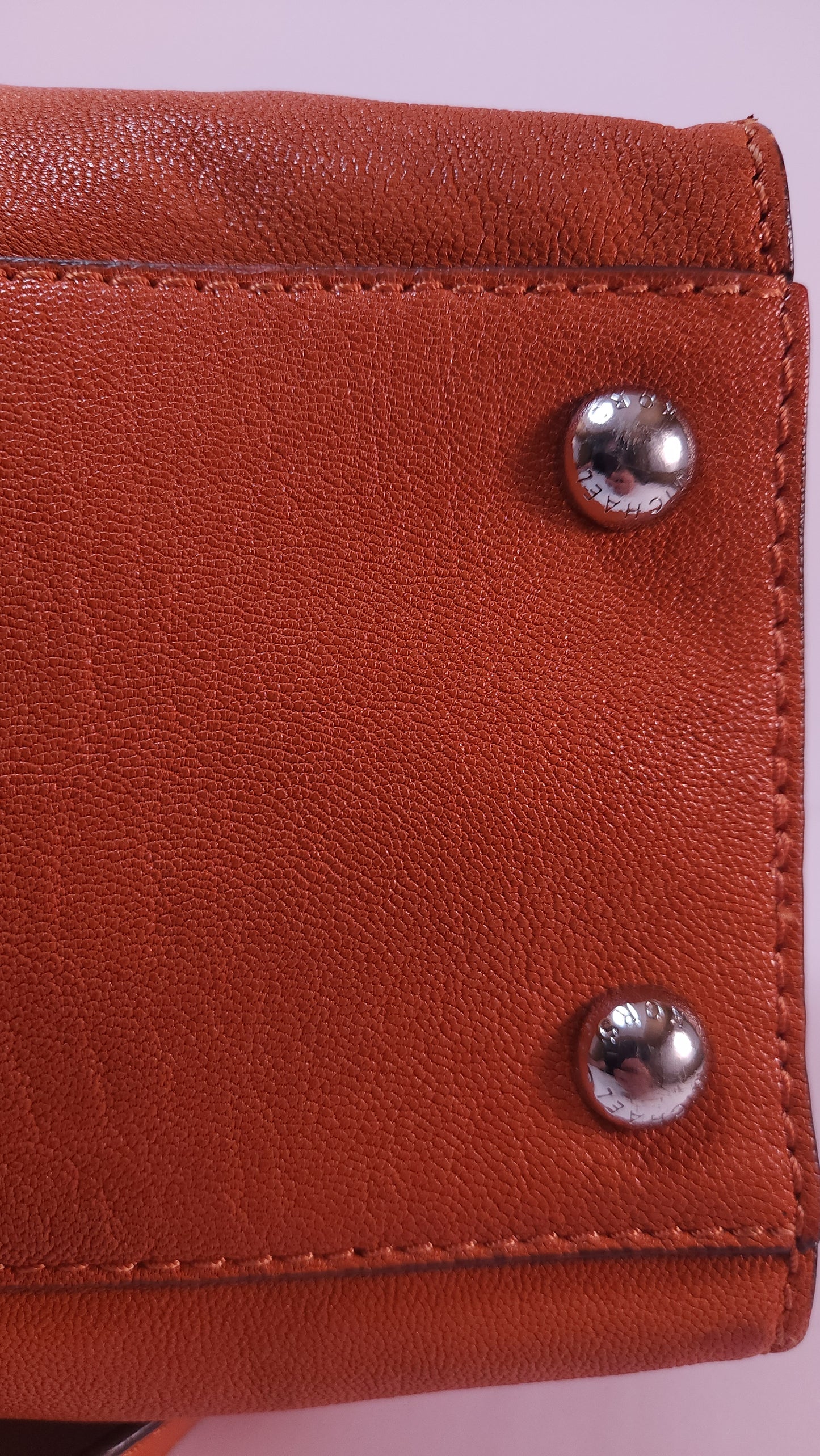 Bolsa Satchel Estructurada Michael Kors Naranja