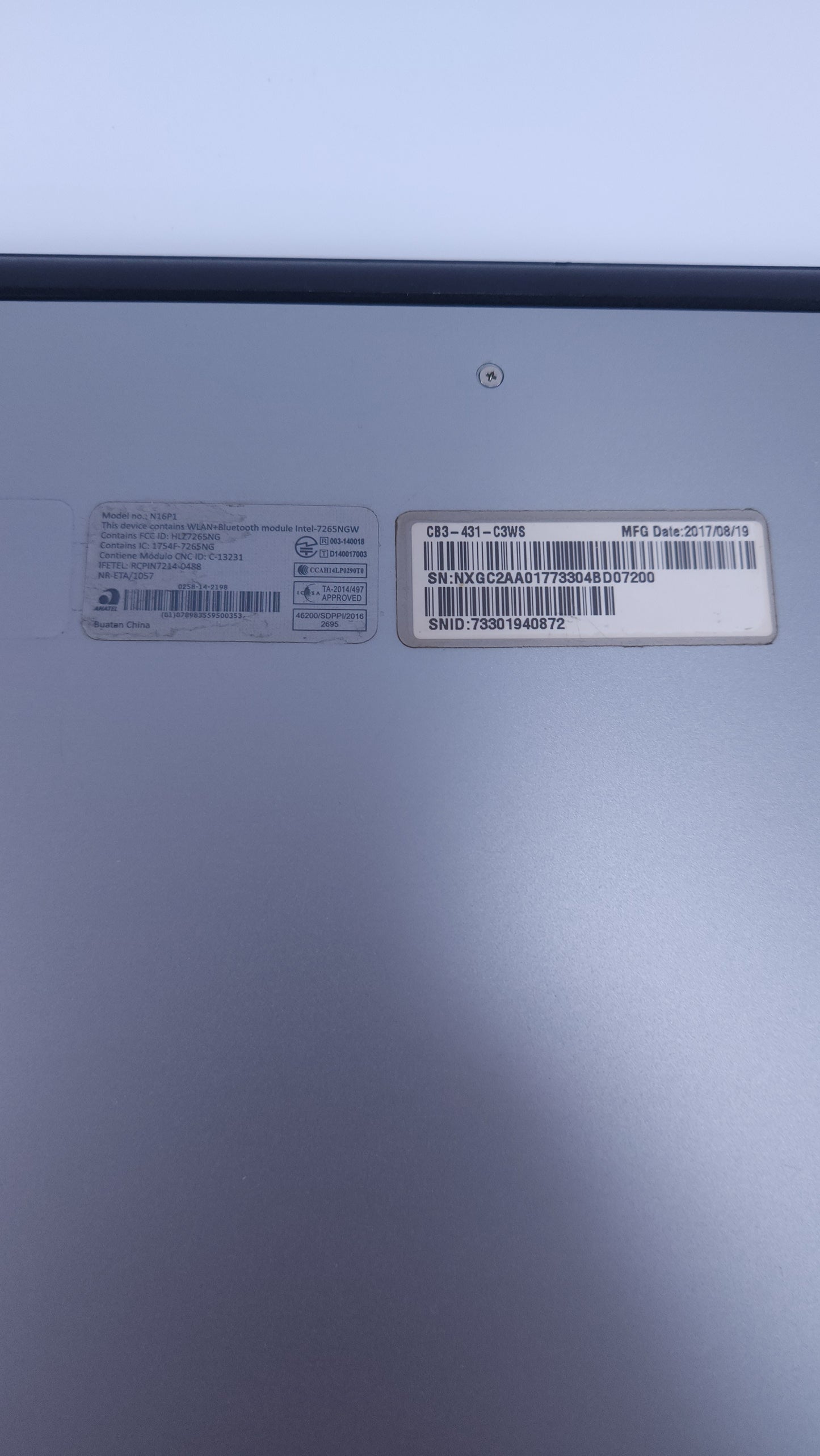 Laptop Acer Chromebook CB3-431 - 14" HD
