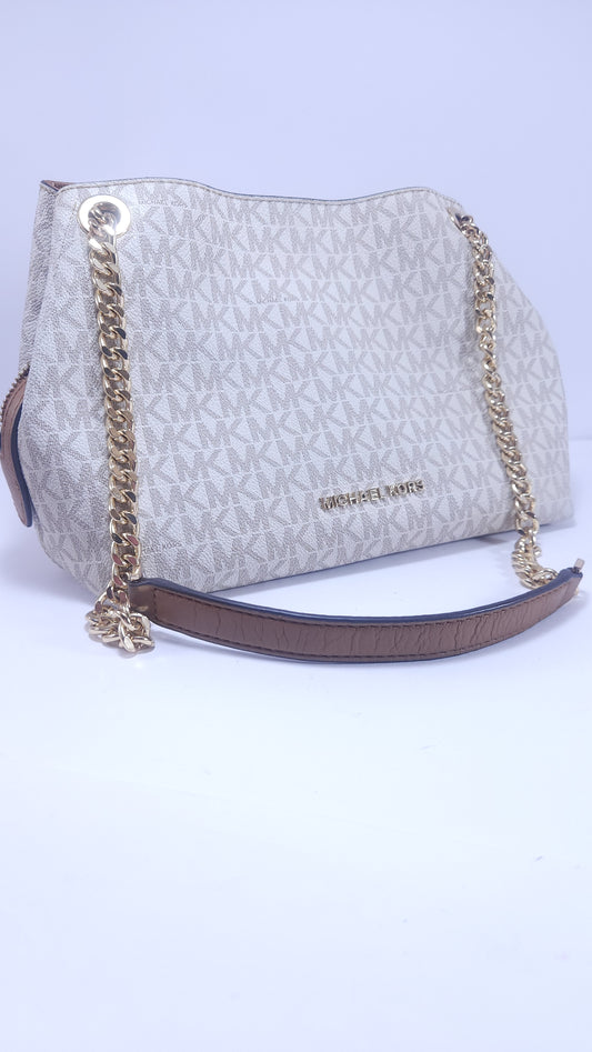 Bolsa Michael Kors Monograma Beige
