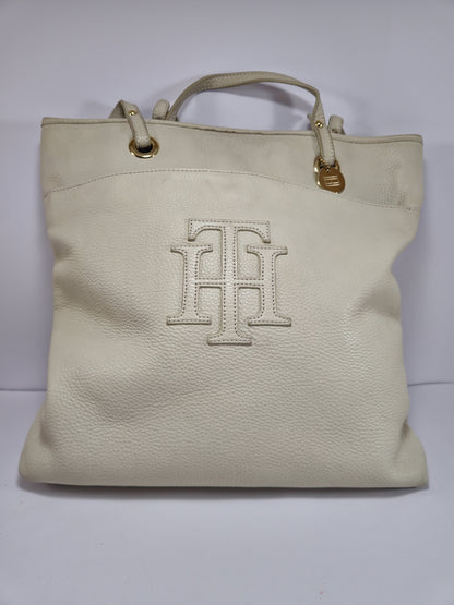 Bolsa Tommy Hilfiger de Hombro en Piel Color Crema