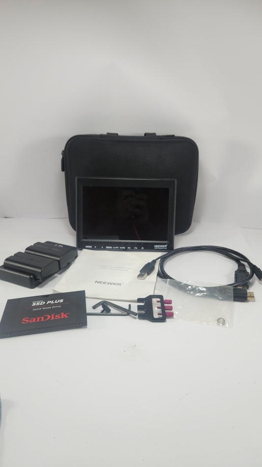 Monitor de Camara Profesional Neewer F100+ Accesorios