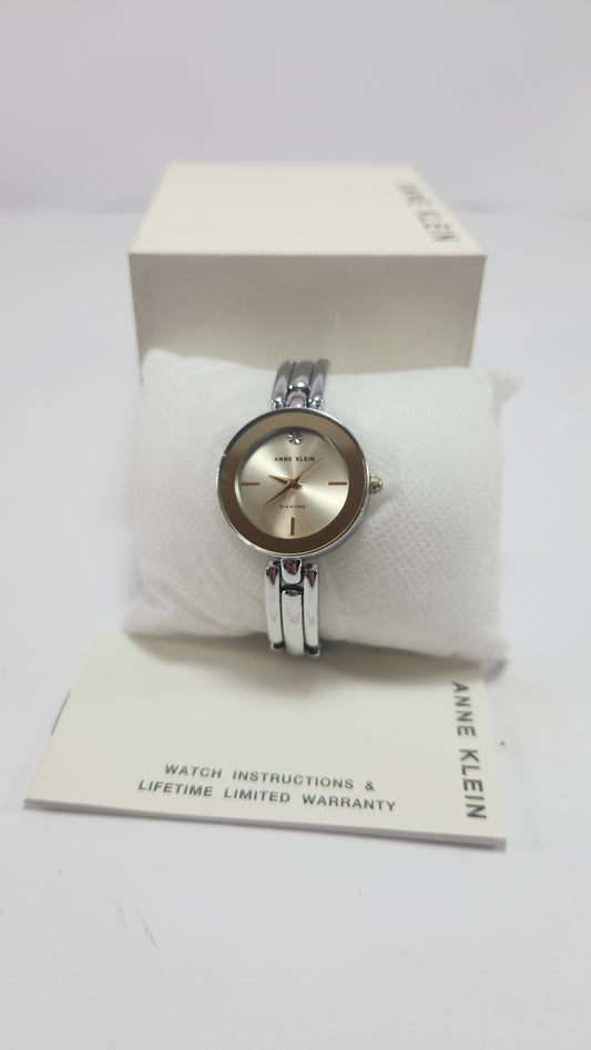 Anne Klein Diamond Silver-Tone Elegance