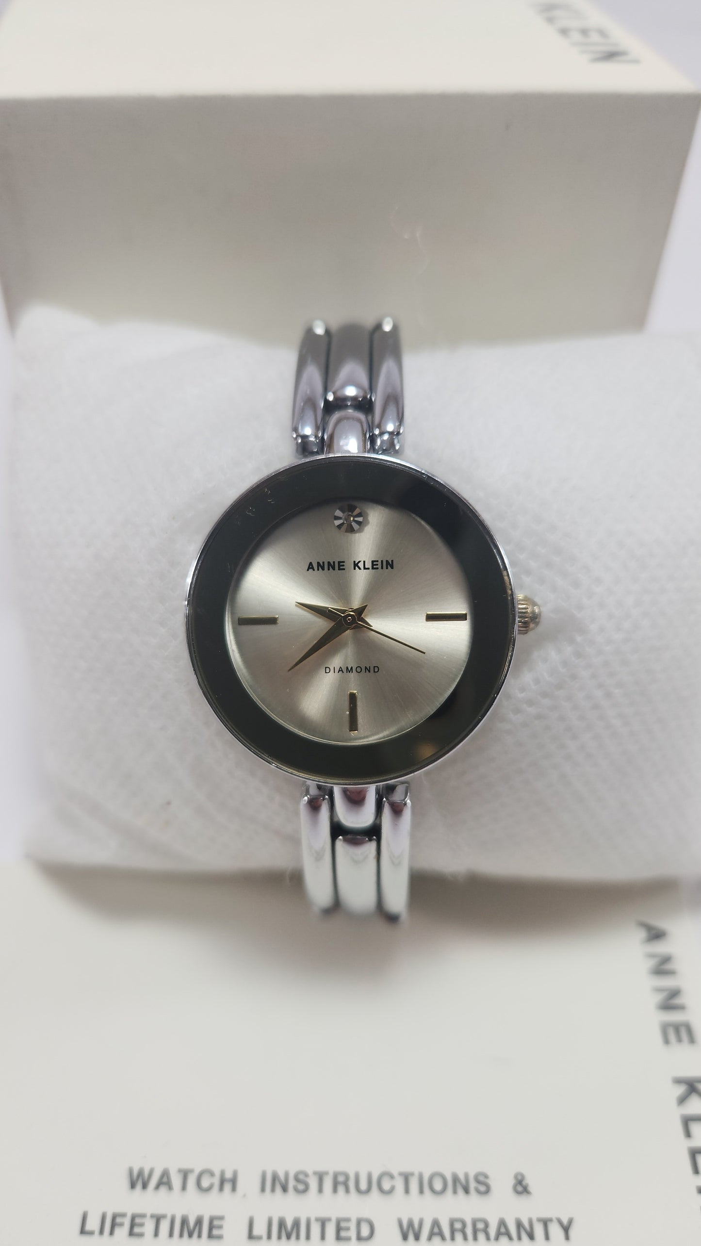 Anne Klein Diamond Silver-Tone Elegance
