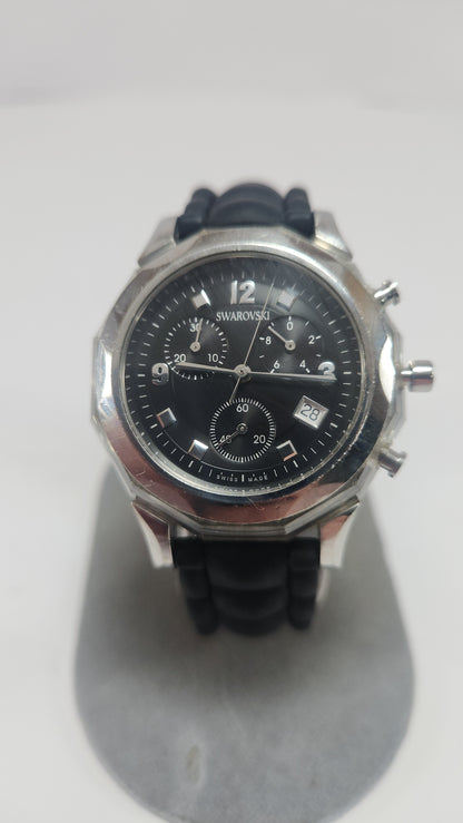 Reloj Swarovski Chronograph Black Dial – Swiss Made