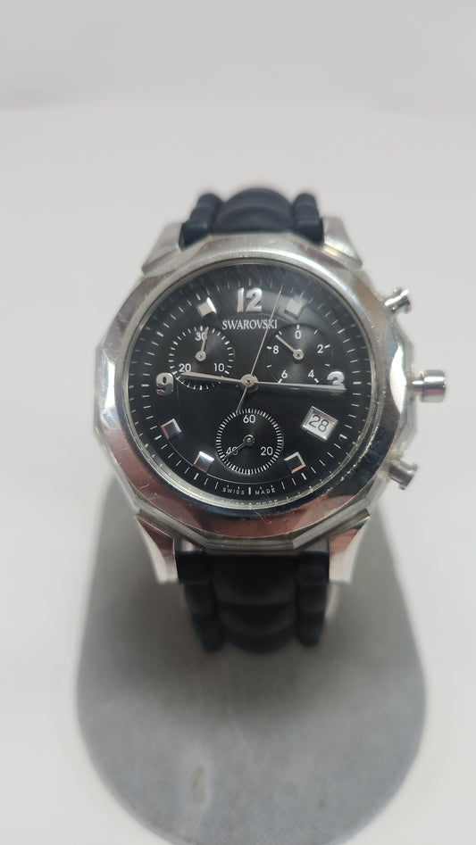 Reloj Swarovski Chronograph Black Dial – Swiss Made