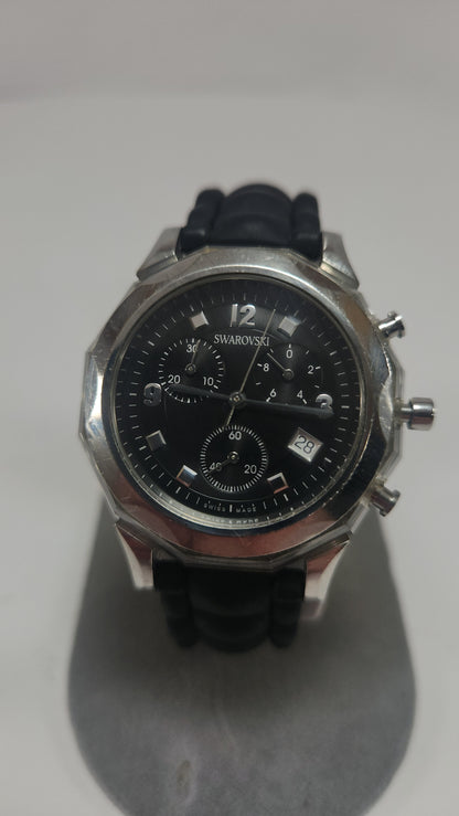 Reloj Swarovski Chronograph Black Dial – Swiss Made