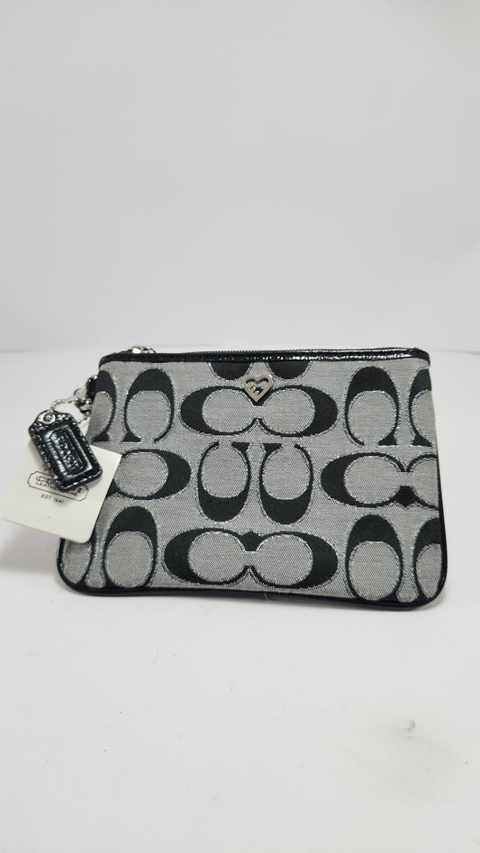 Coach Signature Jacquard Mini Wristlet