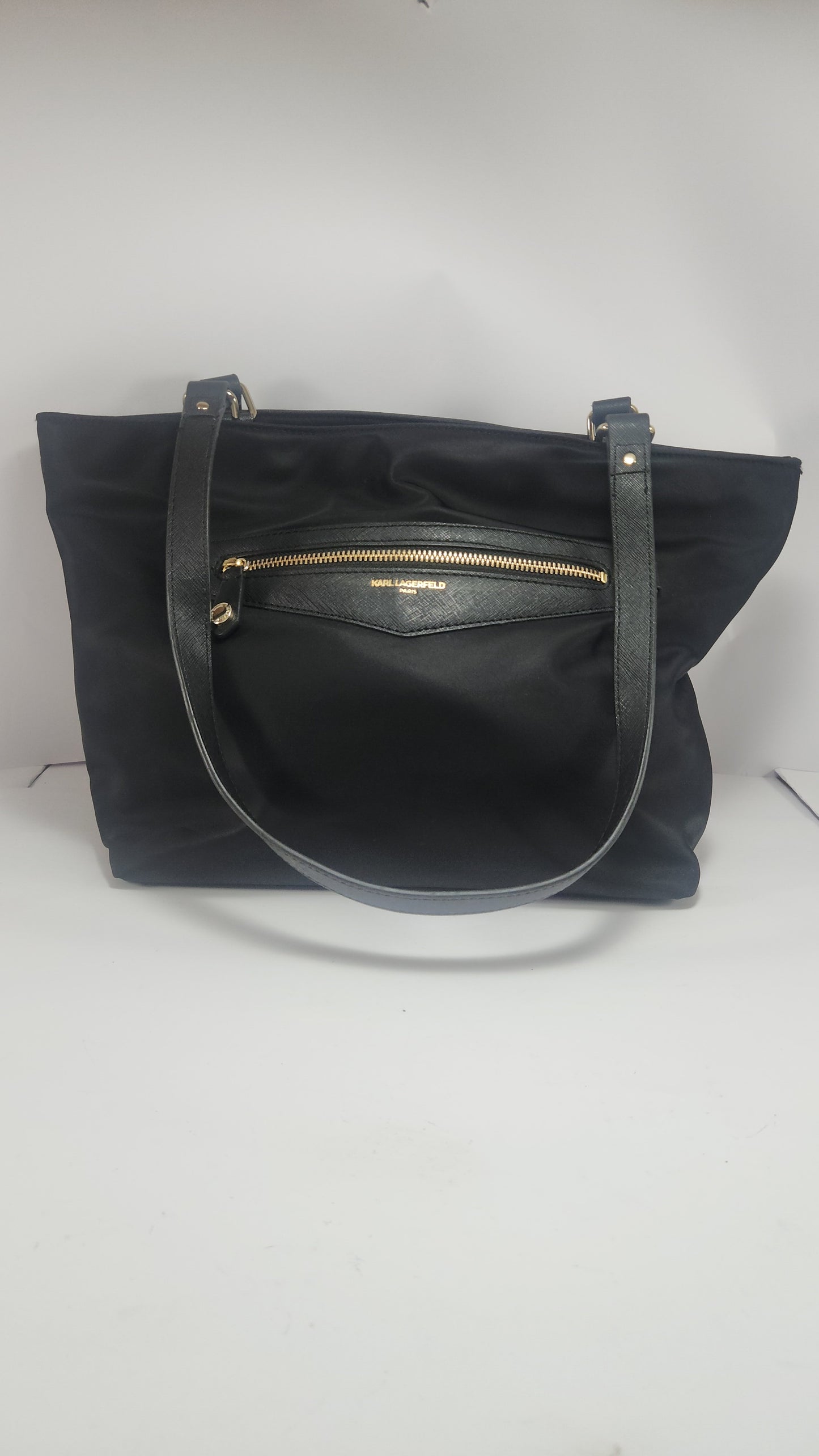 Karl Lagerfeld Paris Black Nylon Tote Bag