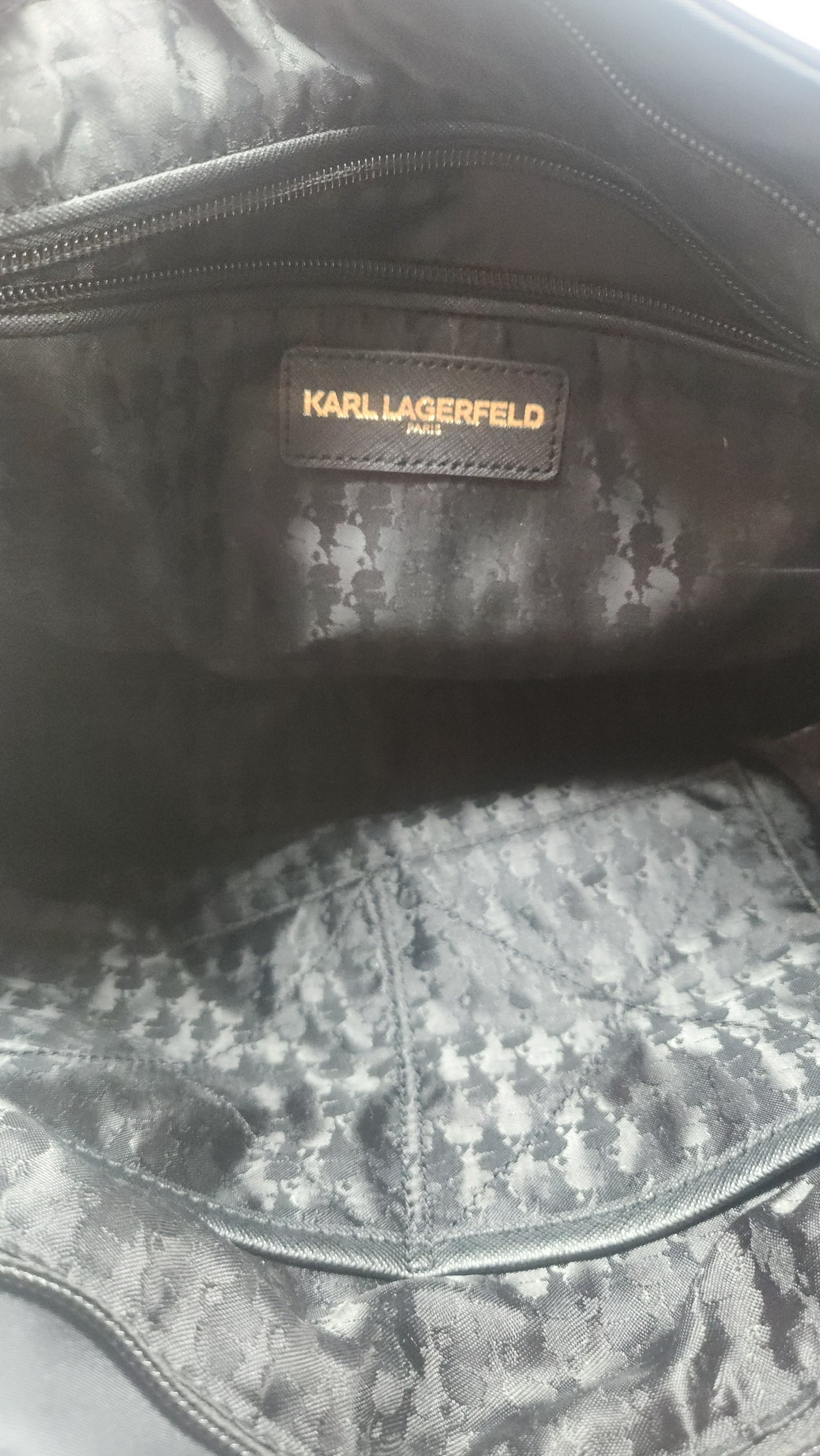 Karl Lagerfeld Paris Black Nylon Tote Bag
