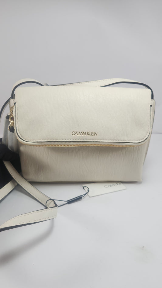 Calvin Klein Leather Elaine Flap Crossbody