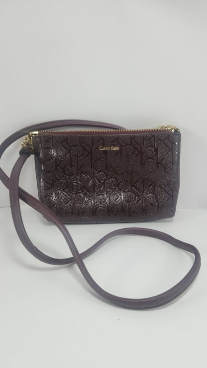 Calvin Klein Burgundy Crossbody
