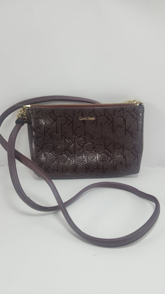 Calvin Klein Burgundy Crossbody