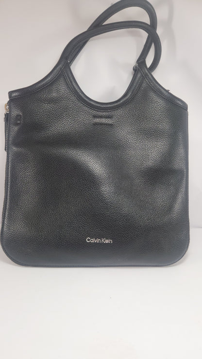 Calvin Klein Women's Black Saffiano Leather Shoulder Bag