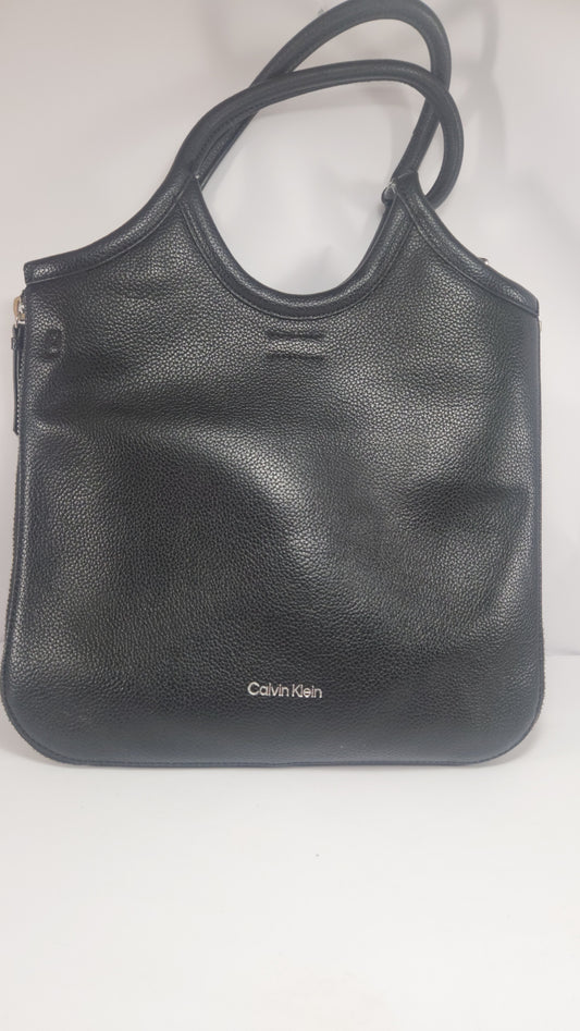 Calvin Klein Women's Black Saffiano Leather Shoulder Bag