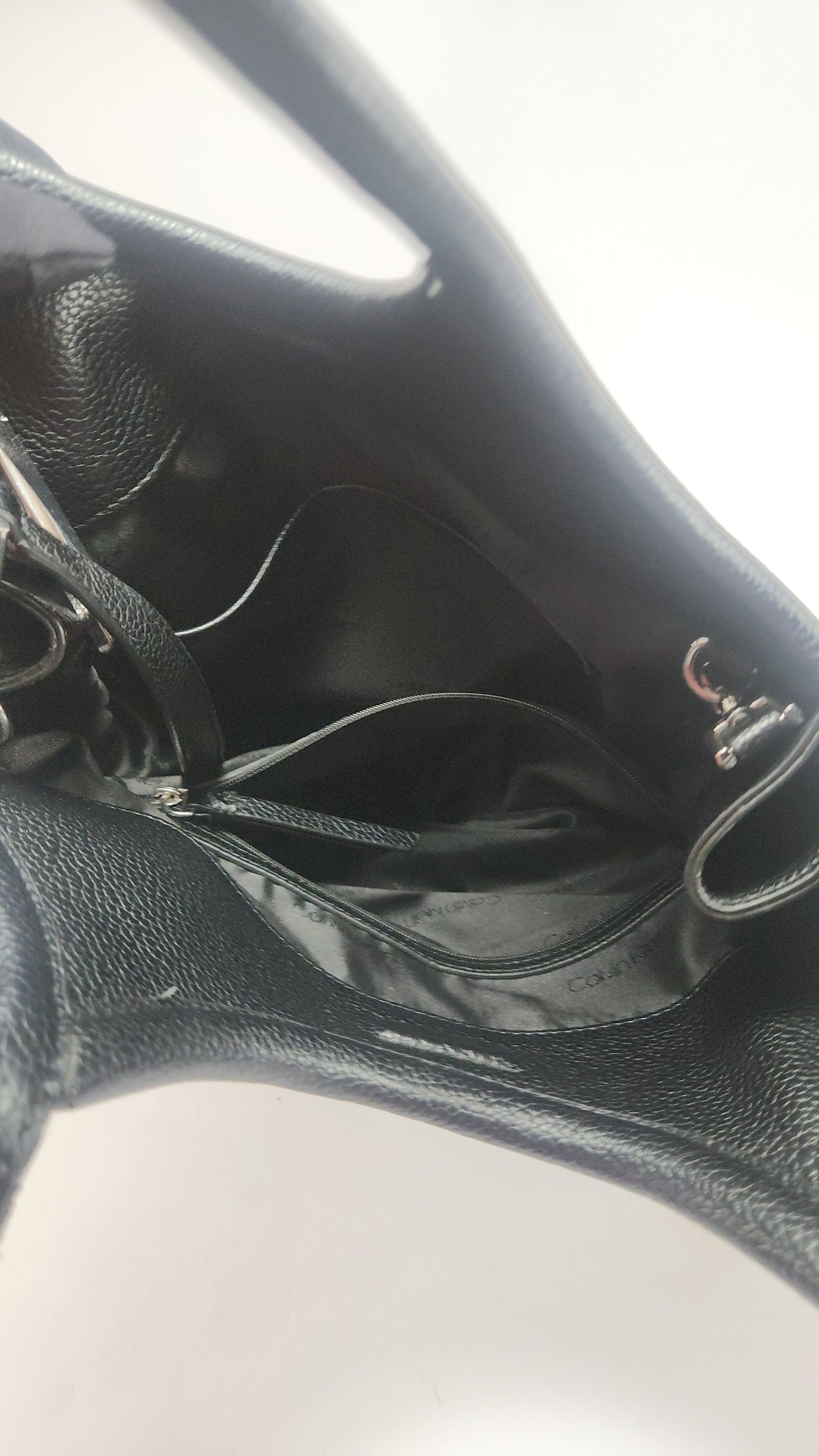 Calvin Klein Women's Black Saffiano Leather Shoulder Bag