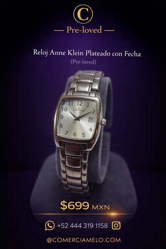 Reloj Anne Klein Plateado con Fecha