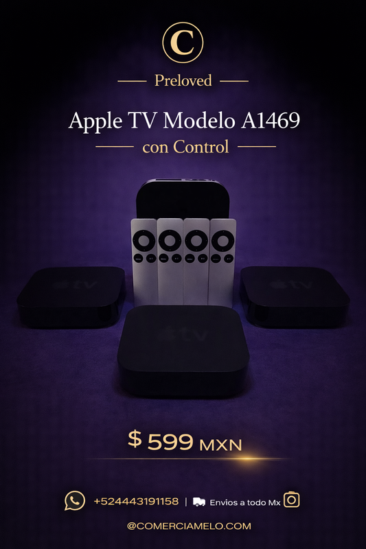 Apple TV Modelo A1469 con Control