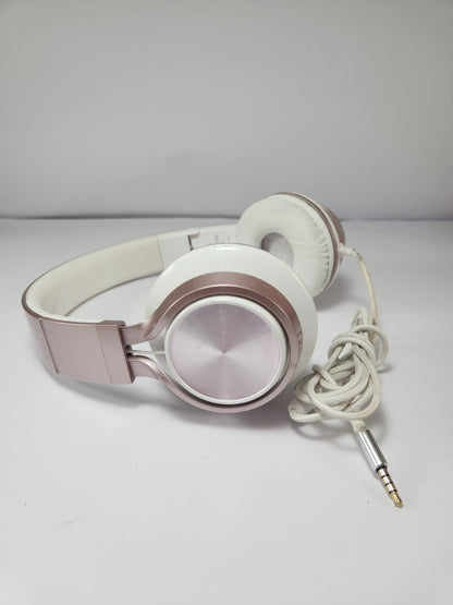 Audífonos Ailihen con cable – Estilo Rose Gold / Blanco